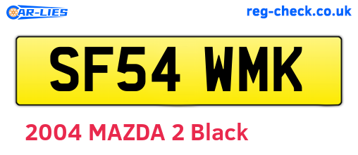 SF54WMK are the vehicle registration plates.