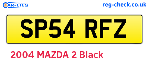 SP54RFZ are the vehicle registration plates.