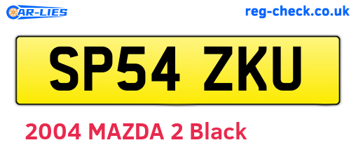 SP54ZKU are the vehicle registration plates.