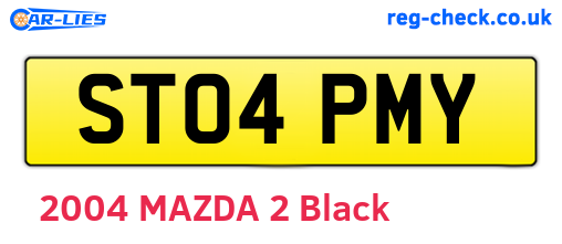 ST04PMY are the vehicle registration plates.