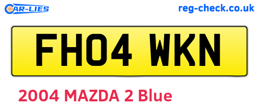 FH04WKN are the vehicle registration plates.