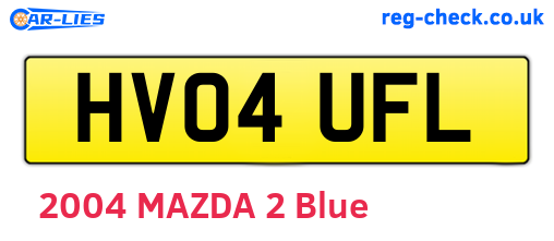 HV04UFL are the vehicle registration plates.