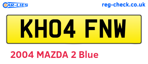KH04FNW are the vehicle registration plates.