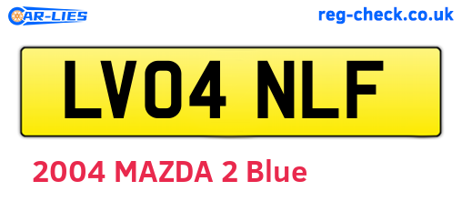 LV04NLF are the vehicle registration plates.