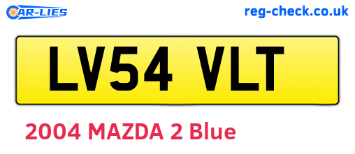 LV54VLT are the vehicle registration plates.