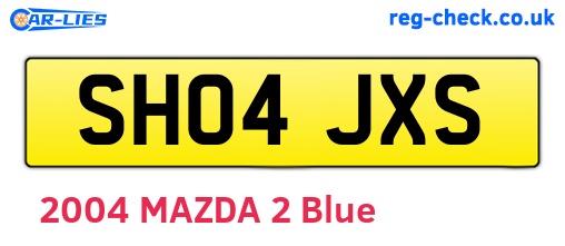 SH04JXS are the vehicle registration plates.