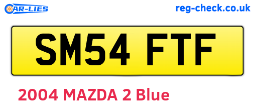 SM54FTF are the vehicle registration plates.