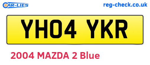 YH04YKR are the vehicle registration plates.