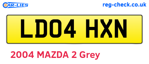 LD04HXN are the vehicle registration plates.
