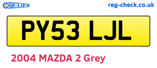 PY53LJL are the vehicle registration plates.