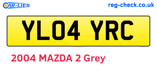 YL04YRC are the vehicle registration plates.