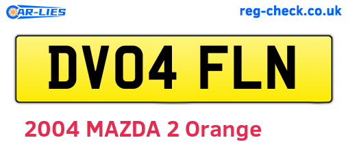 DV04FLN are the vehicle registration plates.