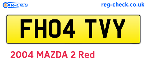 FH04TVY are the vehicle registration plates.