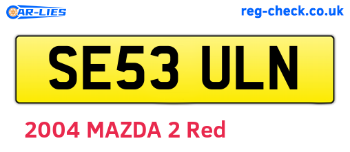 SE53ULN are the vehicle registration plates.