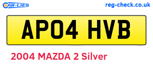 AP04HVB are the vehicle registration plates.