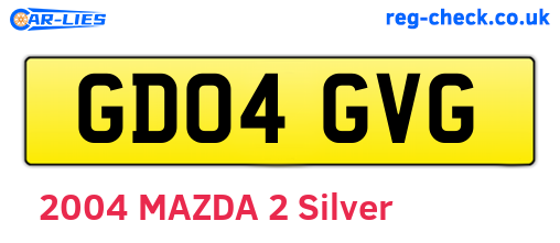 GD04GVG are the vehicle registration plates.
