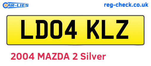 LD04KLZ are the vehicle registration plates.