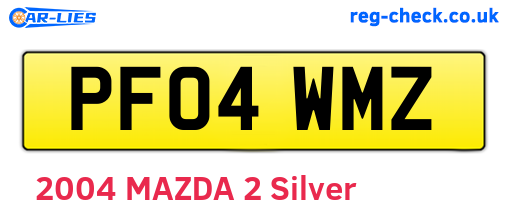 PF04WMZ are the vehicle registration plates.