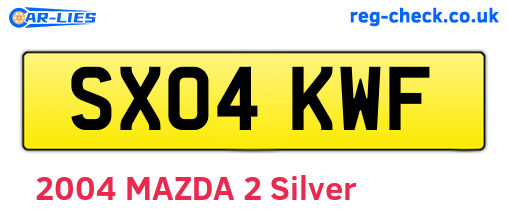 SX04KWF are the vehicle registration plates.