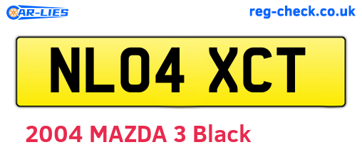NL04XCT are the vehicle registration plates.