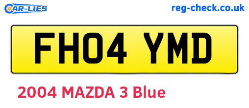 FH04YMD are the vehicle registration plates.