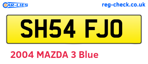 SH54FJO are the vehicle registration plates.