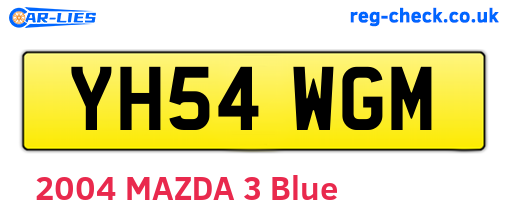 YH54WGM are the vehicle registration plates.