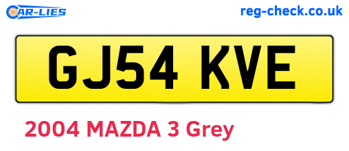 GJ54KVE are the vehicle registration plates.