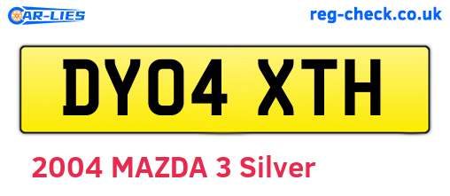 DY04XTH are the vehicle registration plates.
