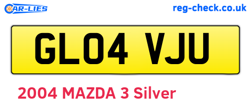GL04VJU are the vehicle registration plates.