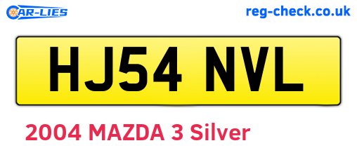 HJ54NVL are the vehicle registration plates.