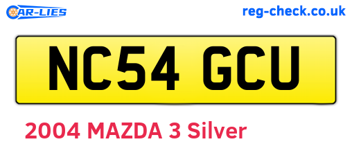 NC54GCU are the vehicle registration plates.
