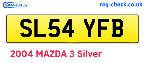 SL54YFB are the vehicle registration plates.