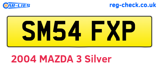 SM54FXP are the vehicle registration plates.