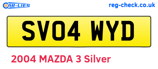 SV04WYD are the vehicle registration plates.
