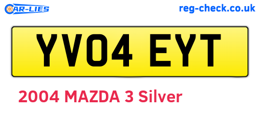 YV04EYT are the vehicle registration plates.