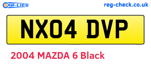 NX04DVP are the vehicle registration plates.
