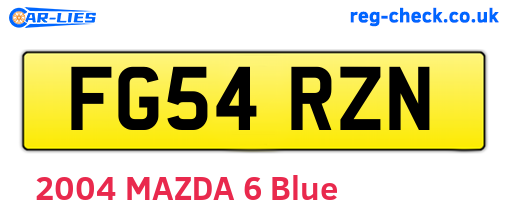 FG54RZN are the vehicle registration plates.