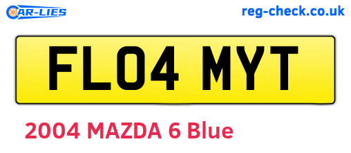 FL04MYT are the vehicle registration plates.