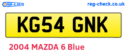 KG54GNK are the vehicle registration plates.