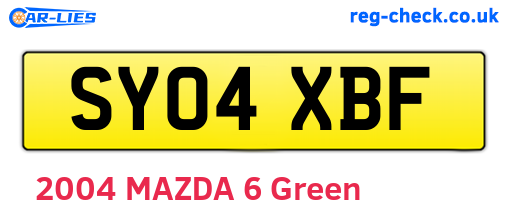 SY04XBF are the vehicle registration plates.