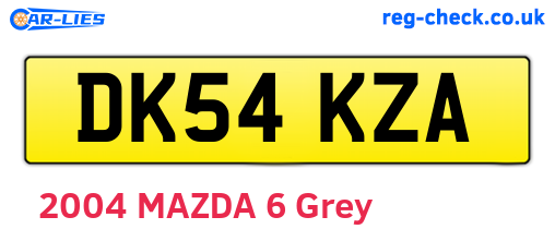 DK54KZA are the vehicle registration plates.