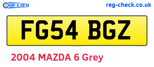 FG54BGZ are the vehicle registration plates.