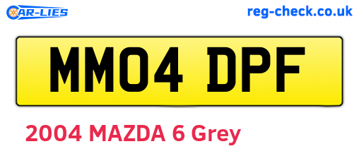 MM04DPF are the vehicle registration plates.