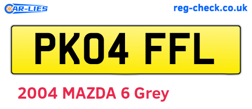PK04FFL are the vehicle registration plates.