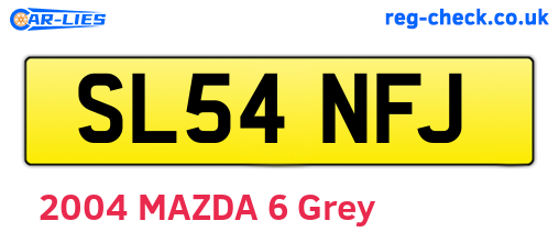 SL54NFJ are the vehicle registration plates.