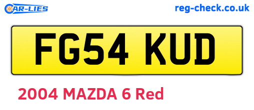 FG54KUD are the vehicle registration plates.