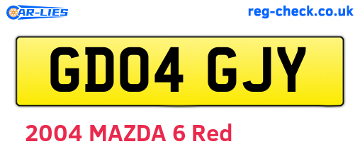 GD04GJY are the vehicle registration plates.