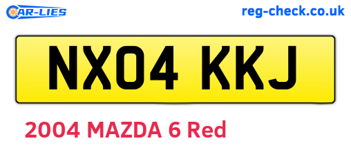 NX04KKJ are the vehicle registration plates.