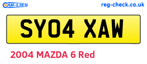 SY04XAW are the vehicle registration plates.